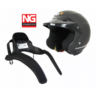 Turn One Helmet & Stand 21 Club Series FHR Bundle