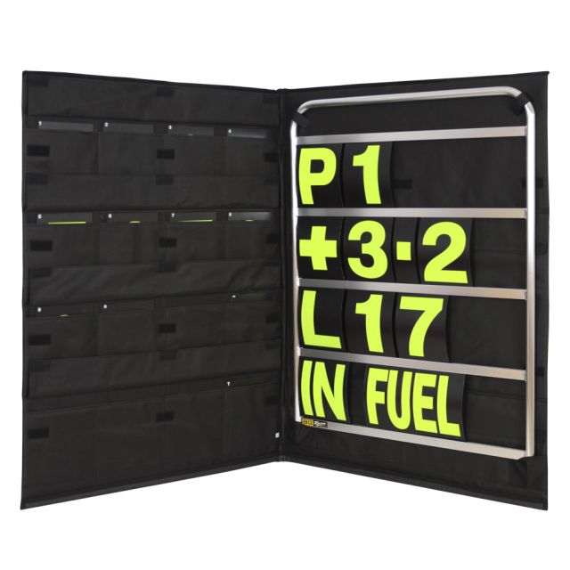 B-G Racing Standard Pit Board Kit- Yellow Numbers & Bag