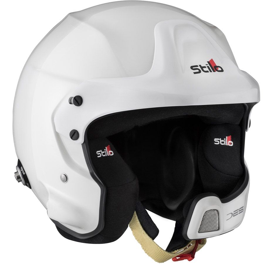 Stilo WRC DES - White/Black Composite Rally Helmet