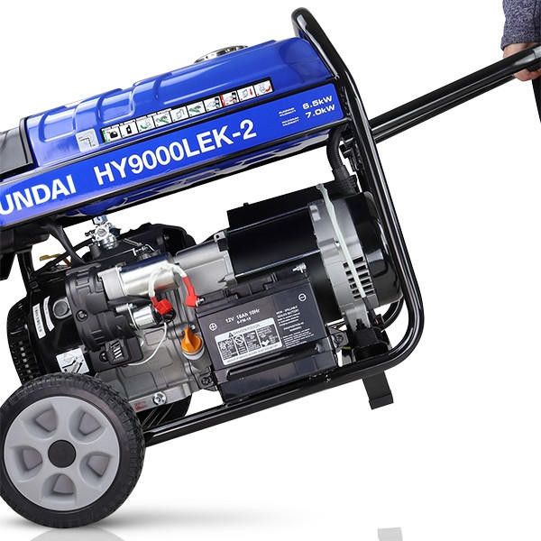 Hyundai 7kW /9.4kVa Site Petrol Generator Recoil & Electric Start