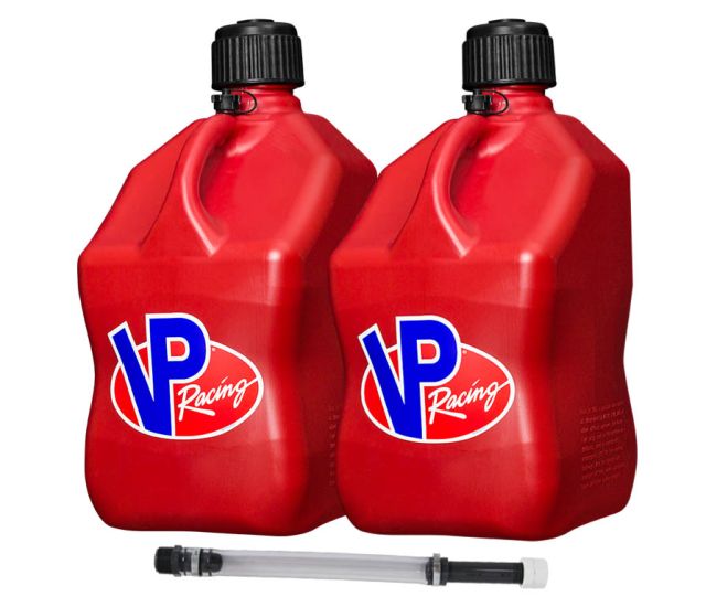 2 x VP Racing Motorsport 20Ltr Fuel Containers with FREE Deluxe Filler Hose