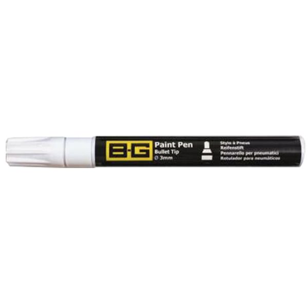 B-G Racing Paint Pen - Bullet Tip Ø3mm - 6Ml - White