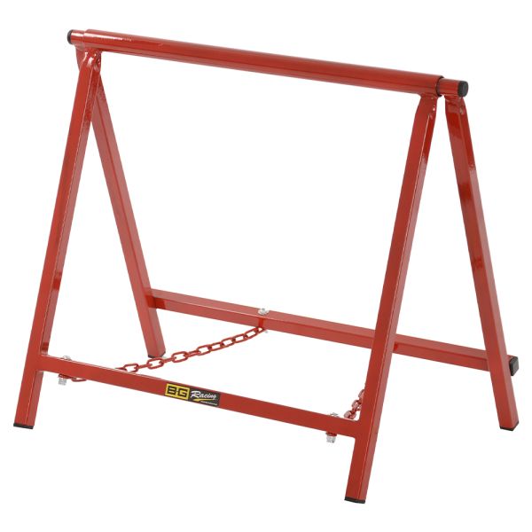 B-G Racing Large 18" Red Chassis Stands (Pair) - Powder Coated