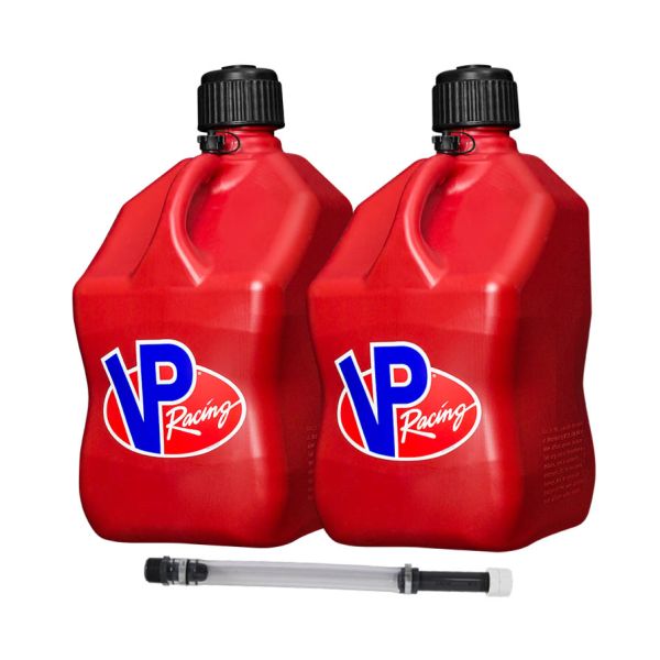 2 x VP Racing Motorsport 20Ltr Fuel Containers with FREE Deluxe Filler Hose