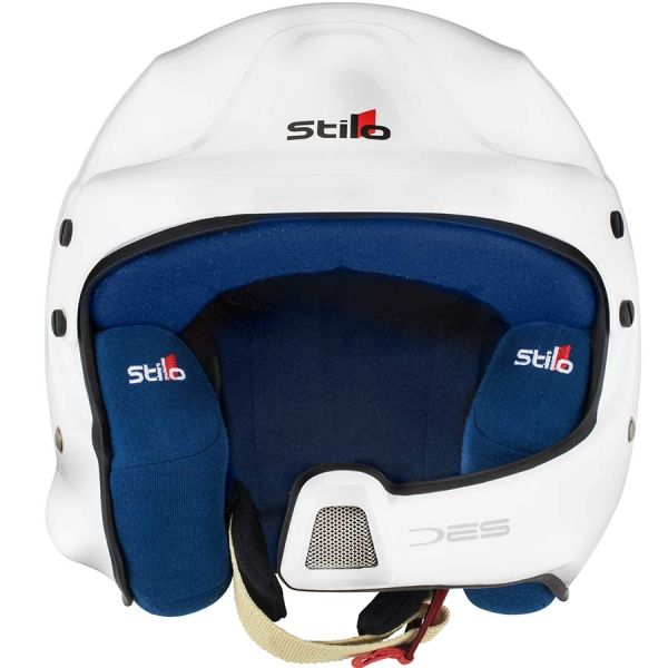 Stilo WRC DES - White/Blue Composite Rally Helmet